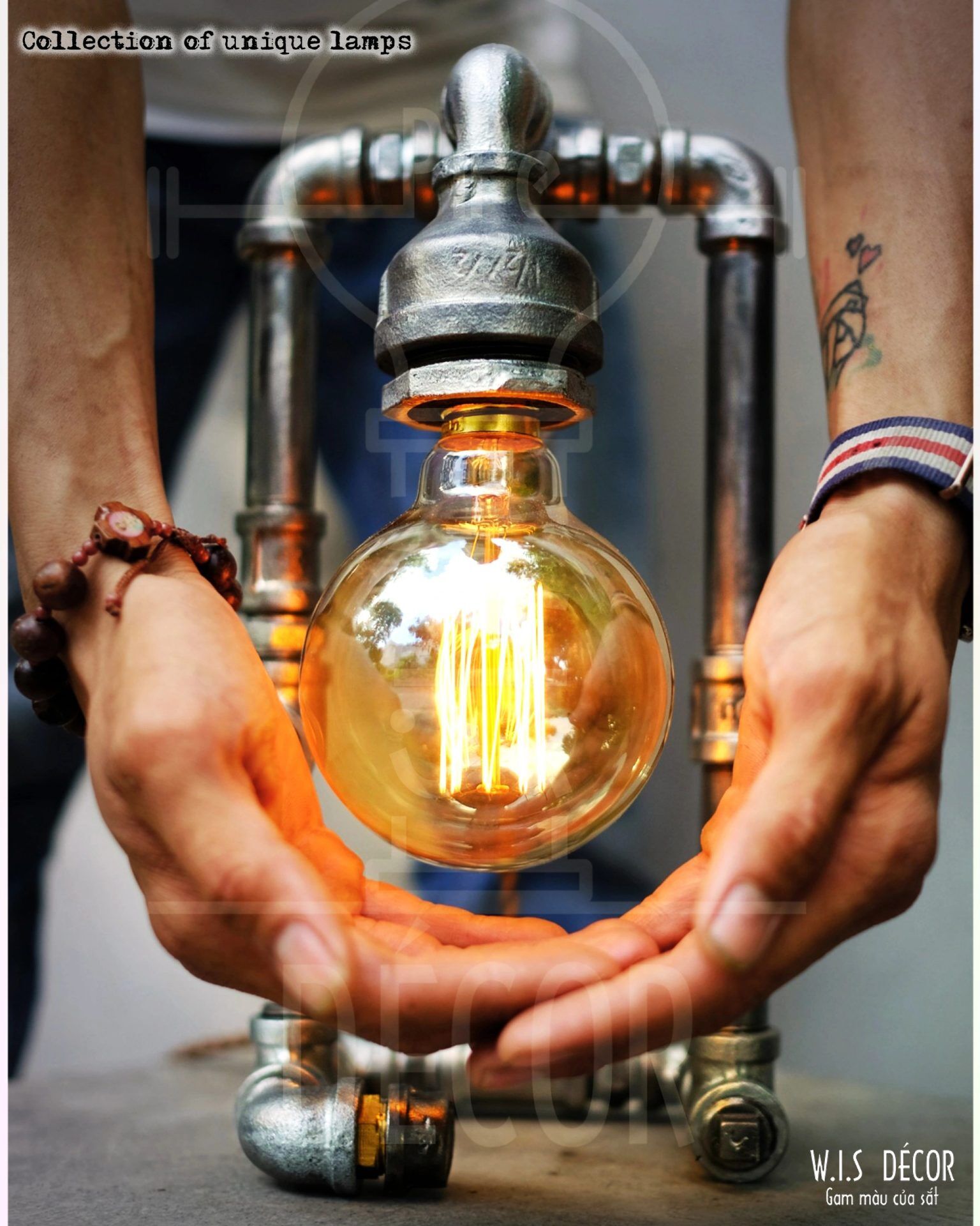 Đèn decor ống nước vintage - The Cos 03 Lamp 4 đèn decor vintage