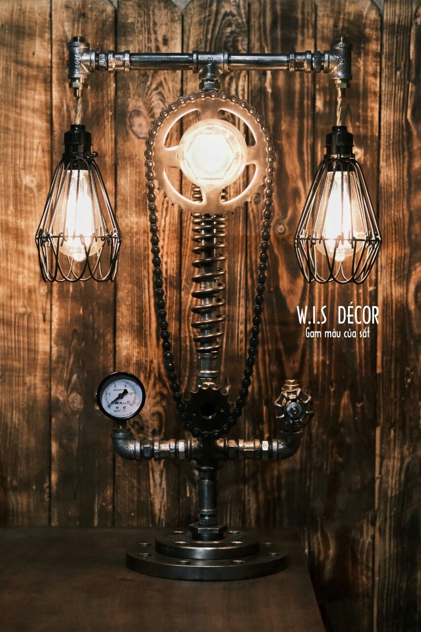 Đèn decor ống nước vintage- The Light Passion 3 đèn decor
