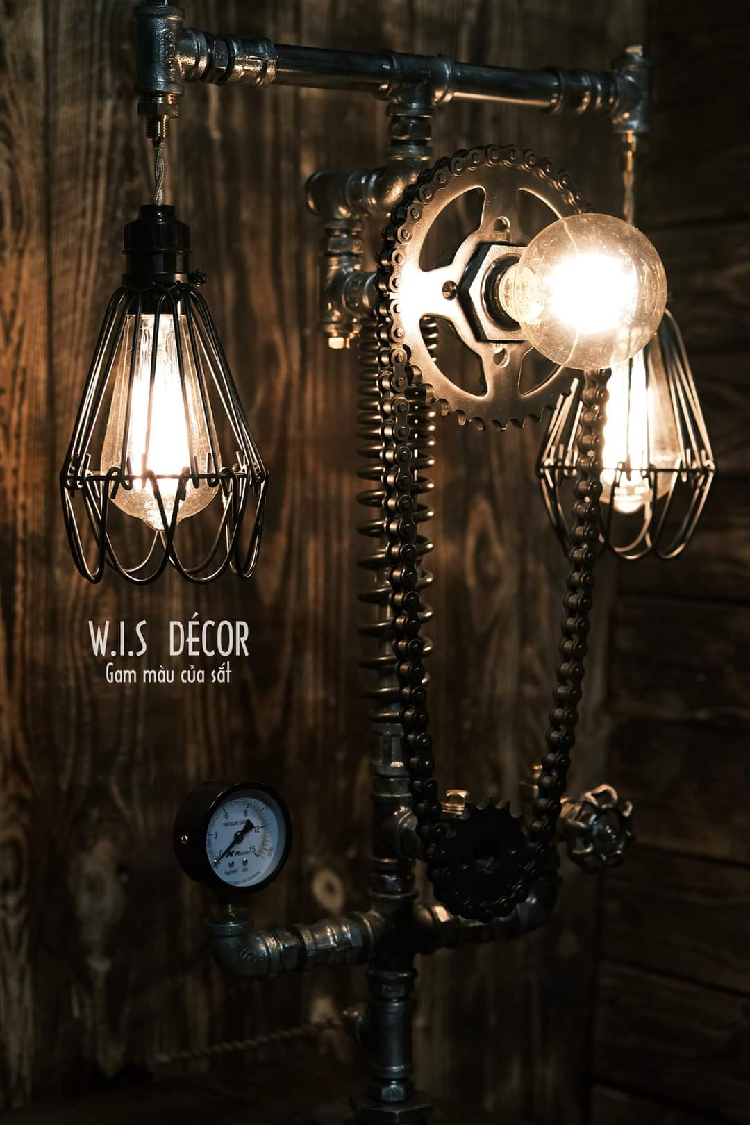Đèn decor ống nước vintage- The Light Passion 2 đèn decor