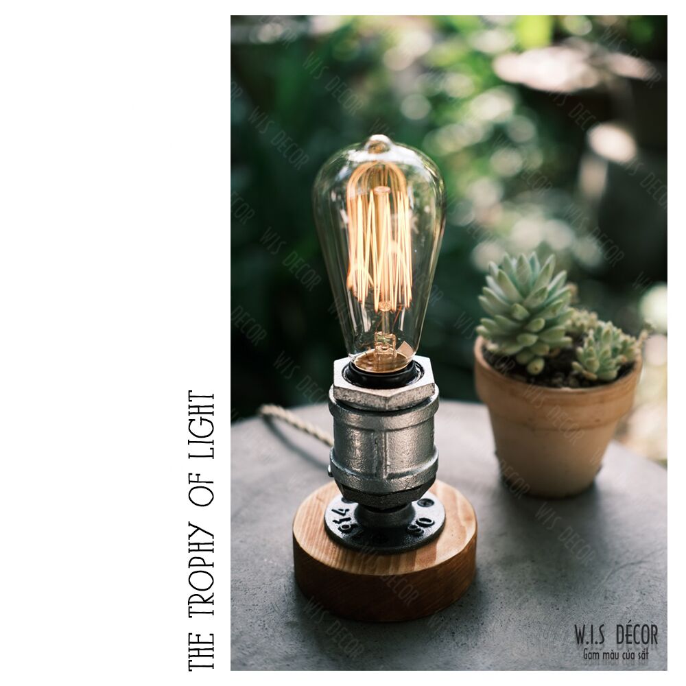 Đèn decor để bàn vintage - The Trophy Of Light 2 đèn decor