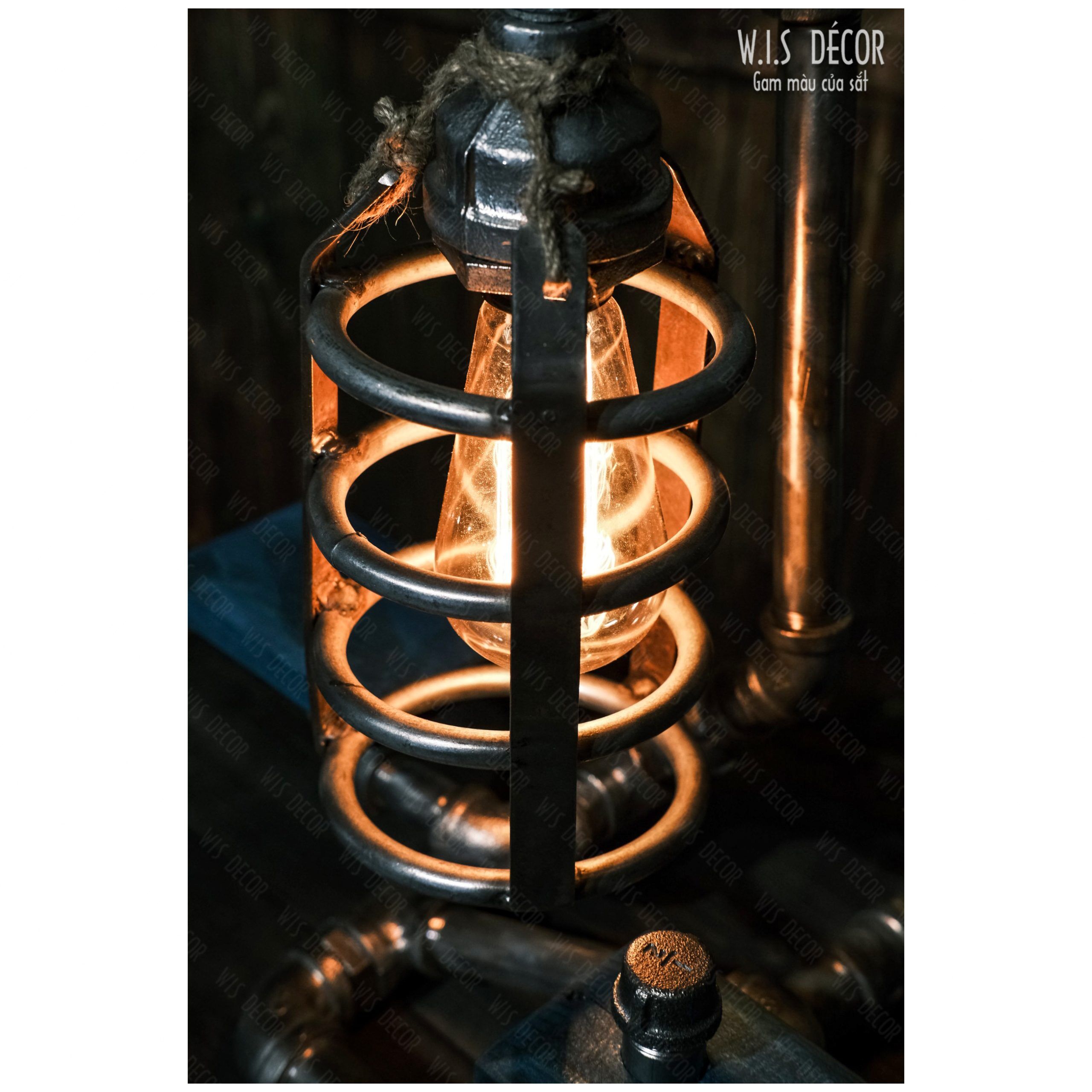 Đèn decor độc đáo vintage - The Welage 3 Đèn decor ống nước vintage