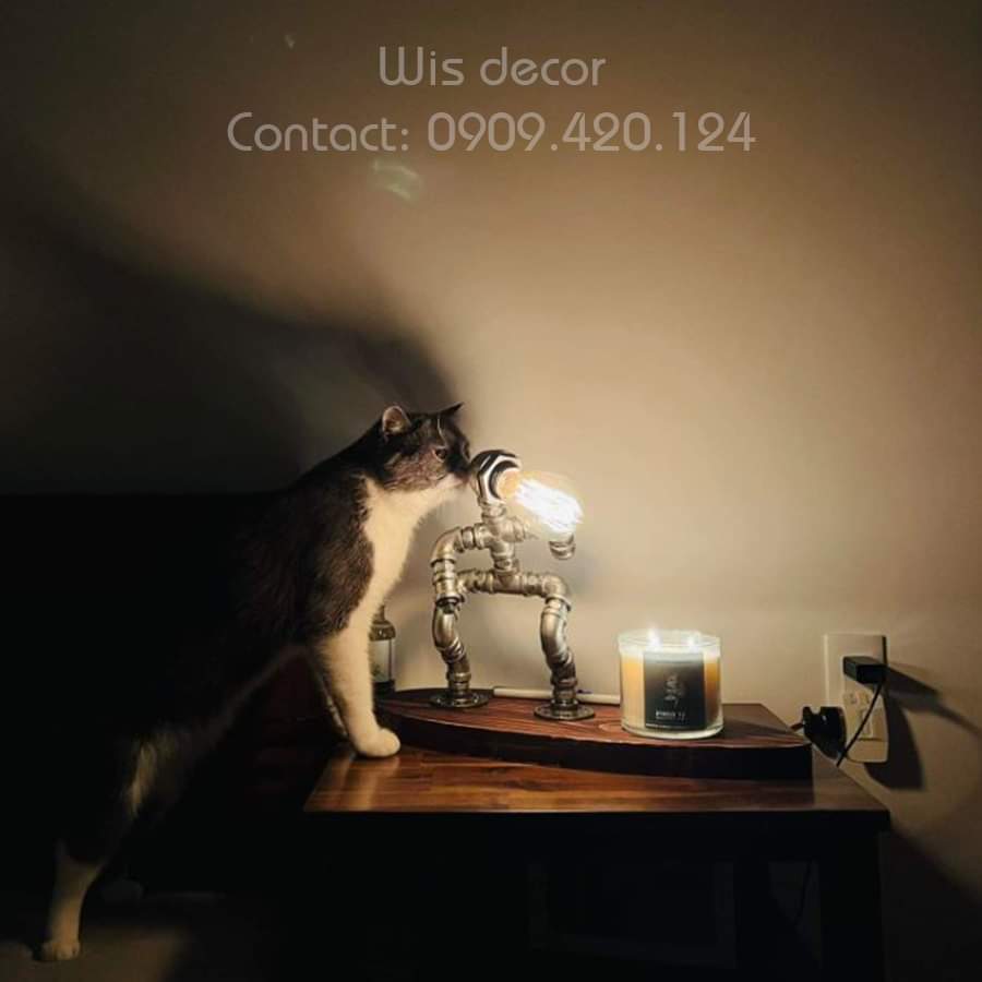 Đèn ống nước decor vintage - The Surf Man Lamp 5 Đèn decor ống nước vintage