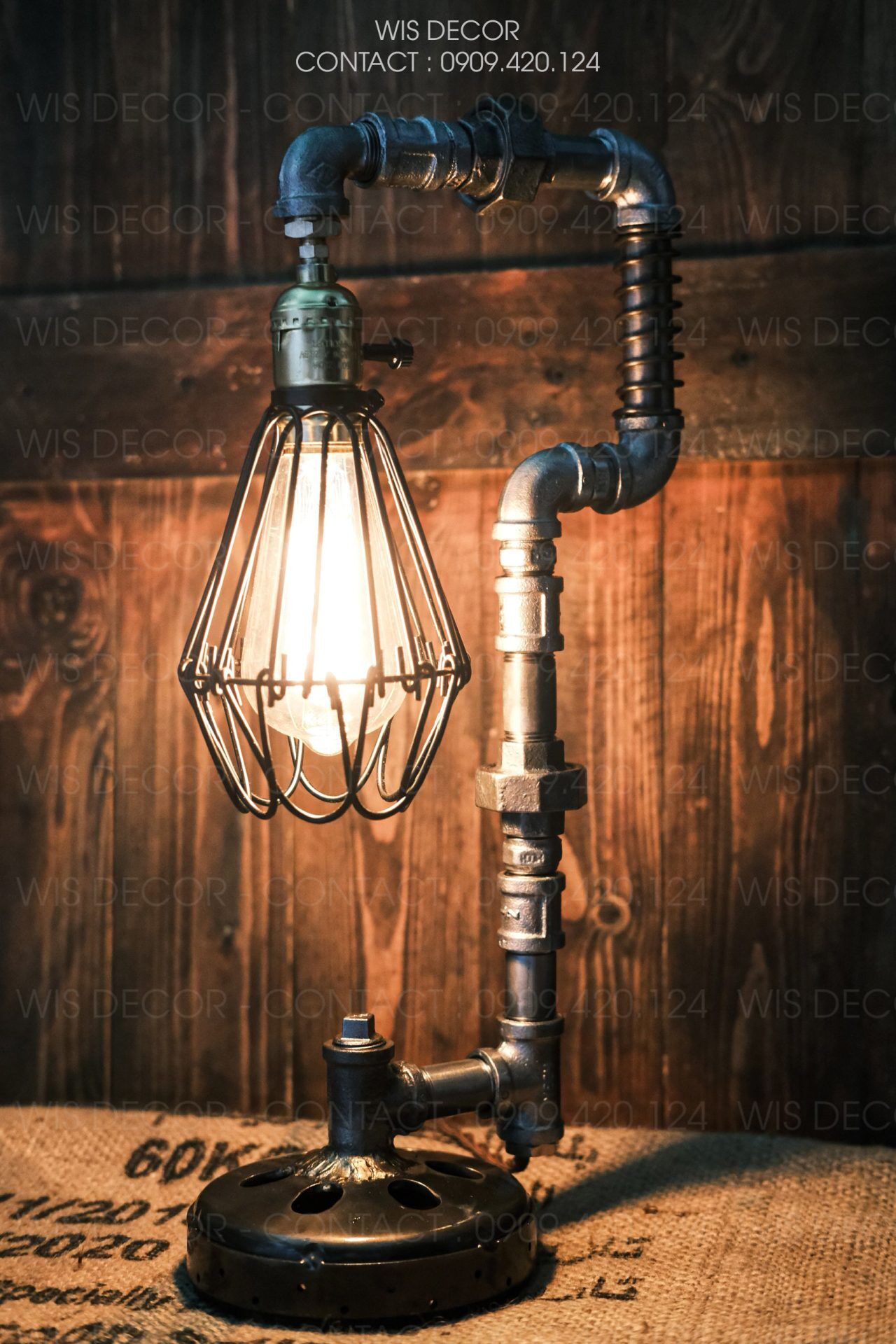 Đèn ống nước decor vintage - The Cos 21 2 Đèn decor ống nước vintage