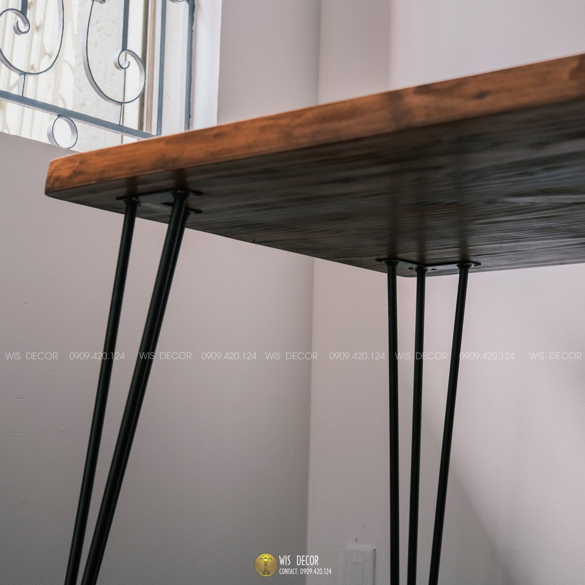 Bàn làm việc gỗ thông tự nhiên vintage, chất lượng phong cách cổ điển 3 bàn gỗ tự nhiên